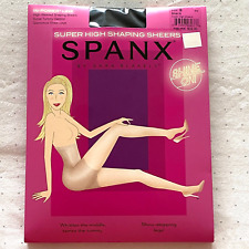 Spanx 914 Super High Shaping Sheers Tummy Control Waist Pantyhose B Black