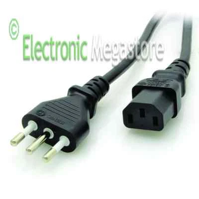 FLA-TRONIC CAVO ALIMENTAZIONE TRIPOLARE SPINA ITALIANA 10A/PRESA TRIPOLARE 1,5m GE3002