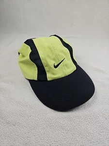 Vintage Nike Clima F.I.T. Yellow / Black Strapback running Hat Rare U9CCH - Picture 1 of 6