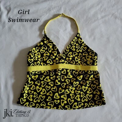 Trajes de baño para niñas Tops negro-amarillo corazón talla: 12,5 Foto 1 de 4