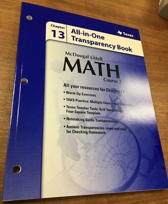 McDougal Littell Math Course 2, Chapter 13 Transparency Book - Image 1 of 4