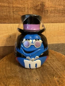 RARE! NEW 2004 Blue M&M's Ceramic Cookie Jar GALERIE Halloween DRACULA VAMPIRE - Picture 1 of 9