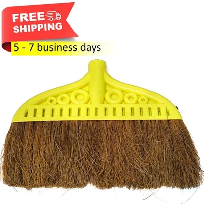 Coconut Fiber Coir Broom House Cleaner Tool Indoor Outdoor Eco-Friendly Natural - Image 1 of 4
