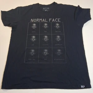 Men's DEFCOR Defcor XL Short Sleeve T-shirt Black Crewneck  Jocko Mood Face - Picture 1 of 3