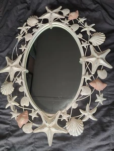 Antique Seashell Nautical Mirror- One Of A Kind Historic Piece-LG Sz 3ft X 2ft - Picture 1 of 13