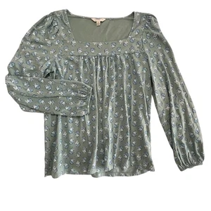 Lucky Brand Langarm-Blusentop mit Blumenmuster und eckigem Ausschnitt, Damen - Bild 1 von 5