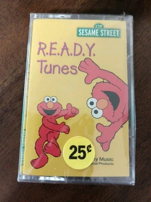 READY TUNES * Sesame Street Elmo 1999 Cassette * LIKE NEW Sony Music RARE - Image 1 of 3