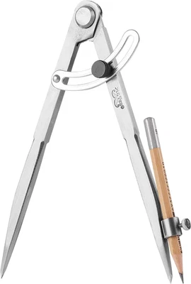 Large Professional Compass for Woodworking and Geometry - Precision Drawing Tool - Image 1 of 4