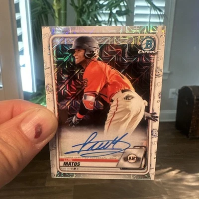 2020 Bowman Chrome - Mega Box Chrome Mojo Autographs Luis Matos #BCMA-LM (AU,... - Image 1 of 2