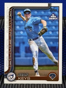Topps Pro Debut SEAN KEYS 2025 Dunedin Blue Jays Base PD-10 - Imagen 1 de 2