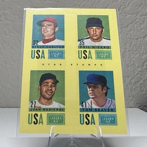 Francobolli stella età dell'oro 2014 Steve Carlton Phil Niekro Juan Marichal Tom Seaver - Foto 1 di 2