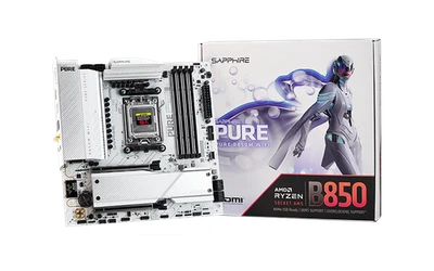 Sapphire PURE Polar B850M WIFI AM5 DDR5 Motherboard - Bild 1 von 4
