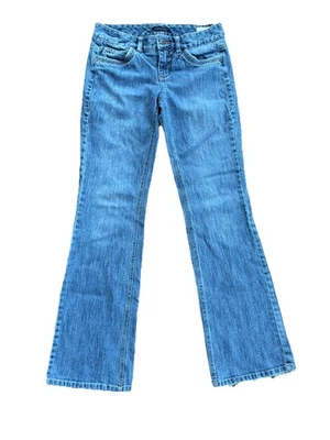 Pantalones de mezclilla Tommy Hilfiger Bootcut para mujer 4 tiro bajo Y2K años 90 elásticos vintage azules Foto 1 de 4