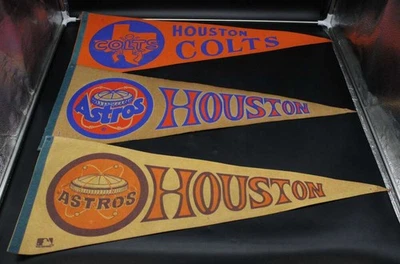 Houston Colts/Houston Astros винтажный вымпел лот (3) баннер кольт 45s D13679 - Изображение 1 из 2
