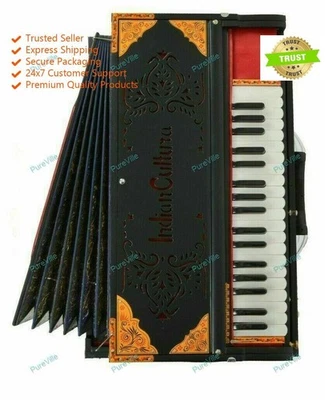 Instrumento Musical 9 Escala Cambiador 3 Cañas Negro Mate Acabado Armonio Portátil Foto 1 de 4