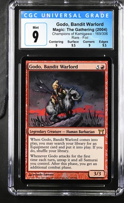 GODO, BANDIT WARLORD Champions of Kamigawa Foil Rare CGC 9 Q++ MTG [Nostalgium] - Image 1 of 2