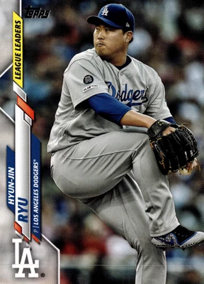 3 CARD LOT - 2020 Topps - League Leaders Hyun-Jin Ryu #86 - Image 1 of 2