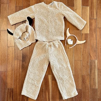 Niño Niños Cordero Oveja Cabra Halloween Disfraz Mitones Nariz Cuernos Talla S 5 6 Niña Niño Foto 1 de 4