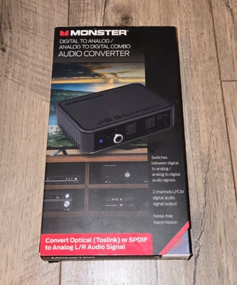 1x New Monster Digital to Analog , Analog to Digital Combo Audio Converter - Image 1 of 4
