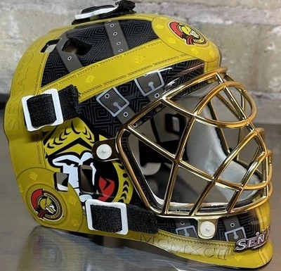 渥太华参议员队 NHL 曲棍球弗兰克林体育迷你目标面具头盔 NHL MCMXCII — 第 1/4 张图片