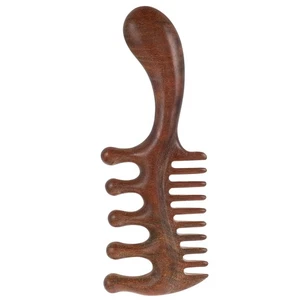Sandelholz-Massage Kamm Mit Breiten Zähnen Für Lockiges Haar Kopfhautkamm - Bild 1 von 12