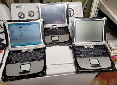 3x Panasonic Toughbook CF-19 Core2Duo U7500 1.06GHz 2GB RAM -SIN AC/HDD-pls leer Foto 1 de 4
