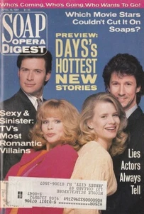 Soap Opera Digest Apr 16, 1991 CHARLES SHAUGHNESSY-PATSY PEASE-ROMANTIC VILLAINS - Foto 1 di 1