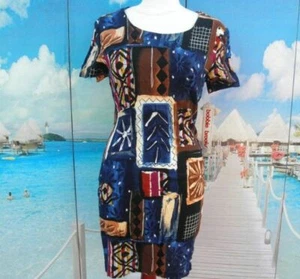 NEW by BOBBIE BROOKS, VINTAGE MULTI-COLOR DRESS, JUNIORS SIZE 11 MADE IN THE USA - Picture 1 of 12