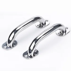 2X 9" Stainless Steel Boat Handrail Grab Handle for Boat/Truck RV/Door Hardware