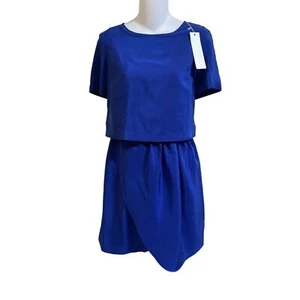 NEW~ Amanda Uprichard 100% Silk Cobal Blue Dress~ P (S) - Picture 1 of 5