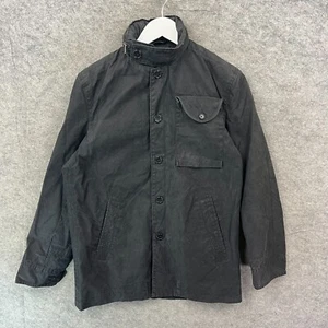 Chaqueta Reiss Para Hombre Pequeña Negra Chaqueta Sobrecamisa Utilidad Militar Abotonada Top - Imagen 1 de 10