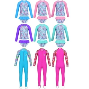 Kid Boy Girl Swimwear Swimsuit Sun Protective Bathing Surfing Suits Rash Guard - Picture 1 of 51