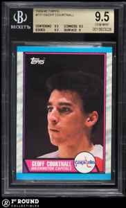 POP 1: Geoff Courtnall RC BGS 9.5: 1989-90 Topps Rookie Card