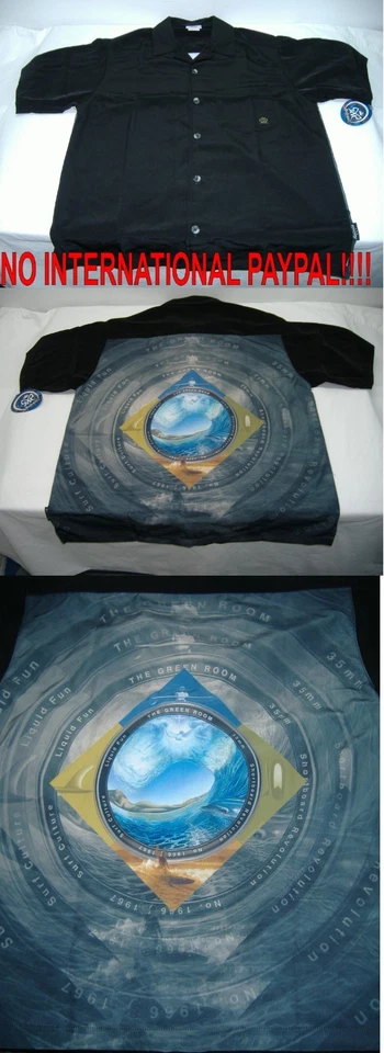 New Mens Rick RIETVELD XL Green Room Black Button Down Camp Shirt $62 Last Units - Image 1 of 1