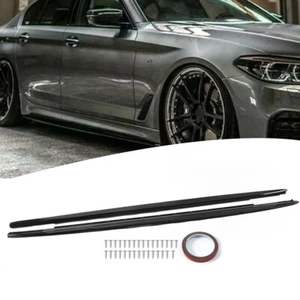 2X For 2017-19 BMW G30 G31 F90 M5 M Sport Gloss Black Side Skirts Extension Lip - Picture 1 of 15