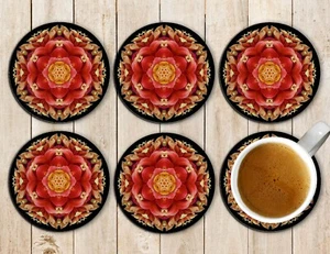 MANDALA DRINK COASTERS x 6 - Foto 1 di 5