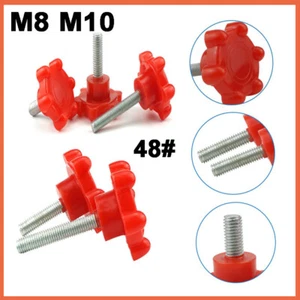 M8 M10 Thumb Screws 8mm / 10mm Plastic Knobs Bolt Red Torx-shaped Thumbscrew 48# - Picture 1 of 11