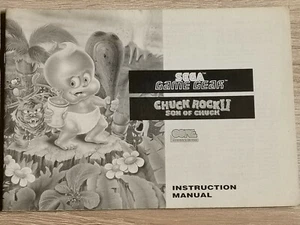 Chuck Rock II Sega Game Gear Gamegear Instrucciones Sólo Manual - Imagen 1 de 1