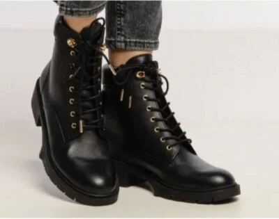 Women’s Leather Coach Combat Boots - Image 1 of 4