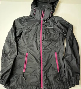 Columbia Interchange wasserdichte Regenjacke Damen schwarz & rosa - Bild 1 von 10