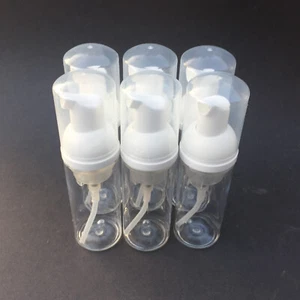 6 pcs Clear Dispenser Soap Foam Foaming Pump Bottle 50ml Plastic Travel Size - Picture 1 of 4