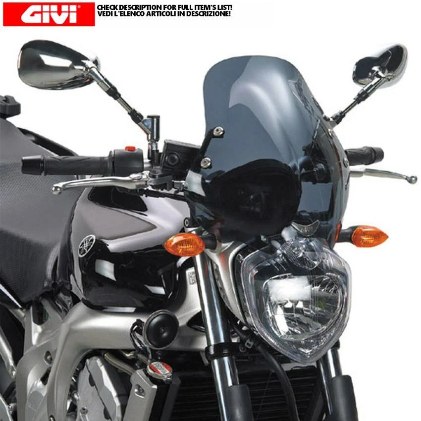 Полный комплект лобового стекла и кронштейнов GIVI для Yamaha 600 FZ6 R 2004-2006 - Изображение 1 из 1