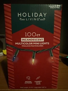 HOLIDAY LIVING 100 Ct. Mini Christmas Lights Multi Color - Picture 1 of 2