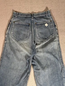 Vintage Normandee Rose Jeans High Rise Wide Leg Jeans Fit 26x31 Mom 70s Rodeo - Picture 1 of 16