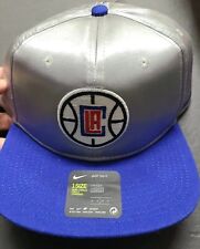 NEW Nike LA Clippers NBA Pro Satin Snapback Hat Blue silver adjustable 2017 NICE