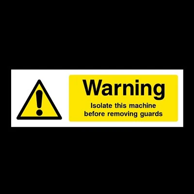 HEALTH&SAFETYDIRECT Isolate Machine Plastic Sign OR Sticker (WMH9)