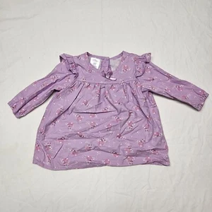 Little Wonders Girls Baby Long Sleeve Ruffles Purple Fairy Top Size 6-9 Months - Picture 1 of 11