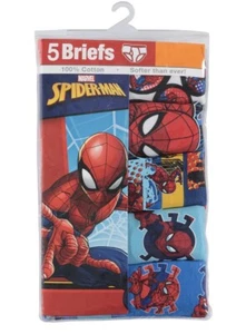 NEW - Boys Spiderman Underwear - Size 4 Briefs - Pack of 5 - FREE SHIPPING - Picture 1 of 4