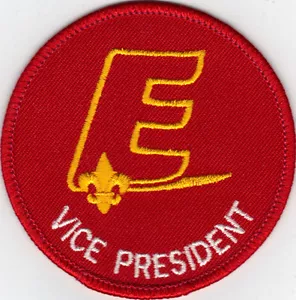 Parche de posición Explorer Vice President (1990-98), dorado "E", parte posterior de plástico transparente - Imagen 1 de 1