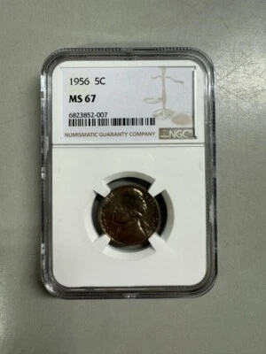 MS67 1956 Jefferson Nickel NGC - Image 1 of 4
